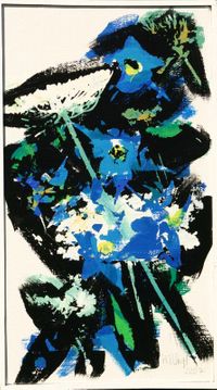 Blume stern blau-weiss Hans Juergen Vogt L&ouml;rrach Kunst